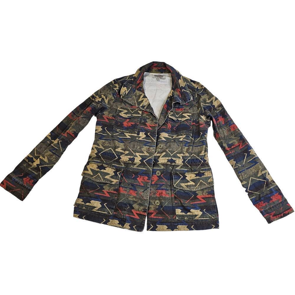 Ecote Urban Outfitters L Aztec utility military grunge look jackets. Drawstring